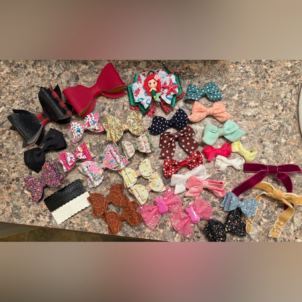 Boutique Leather & Glitter Bar Bow Bundle | 30+ Pieces